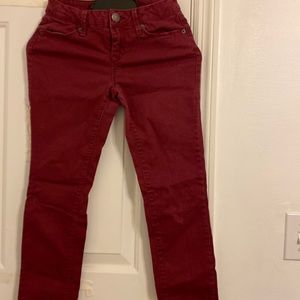 Cute Burgundy Skinny Jeans
